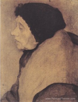 Vieille femme avec un capot de profil à gauche Vieille femme avec un capot de profil à gauche