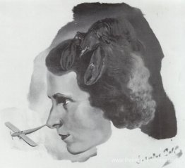 Portrait de gala avec un homard (portrait de gala avec nez d'avi Portrait de gala avec un homard (portrait de gala avec nez d'avi