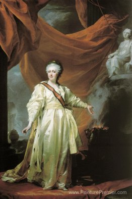 Portrait de Catherine II en tant que législateur dans le temple Portrait de Catherine II en tant que législateur dans le temple