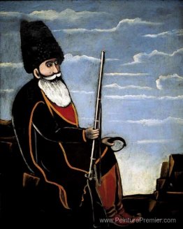 Chasseur avec un pistolet et un piège Chasseur avec un pistolet et un piège