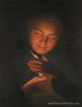 Le frère de l'artiste James, tenant une bougie Le frère de l'artiste James, tenant une bougie