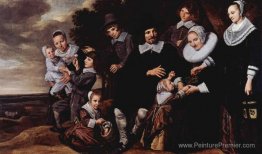 Groupe familial dans un paysage Groupe familial dans un paysage