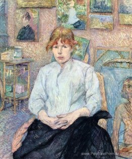 La rousse avec un chemisier blanc La rousse avec un chemisier blanc