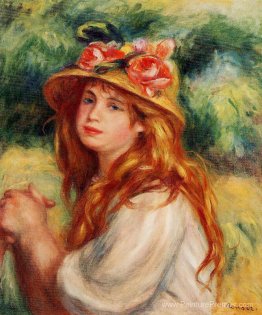 Blond dans un chapeau de paille (fille assise) Blond dans un chapeau de paille (fille assise)