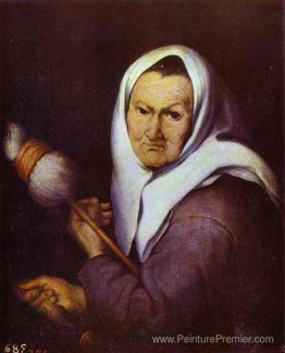Vieille femme avec distaff Vieille femme avec distaff