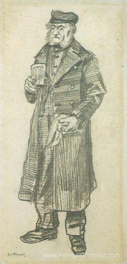 Orphelin avec un pardessus, du verre et du mouchoir longs Orphelin avec un pardessus, du verre et du mouchoir longs