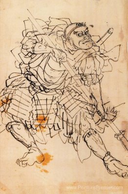Benkei tient un hallebarde Benkei tient un hallebarde