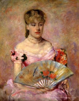 Lady avec un fan (portrait d'Anne Chlotte Gaildd) Lady avec un fan (portrait d'Anne Chlotte Gaildd)