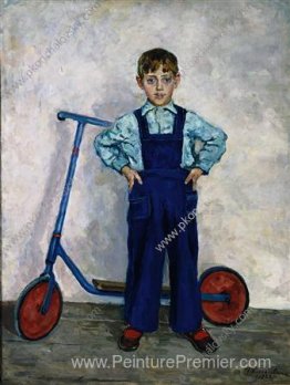 Lavrushka avec Scooter, un petit-fils de l'artiste Lavrushka avec Scooter, un petit-fils de l'artiste