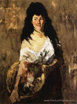 Femme avec un panier Femme avec un panier