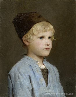Portrait d'un garçon avec une casquette Portrait d'un garçon avec une casquette