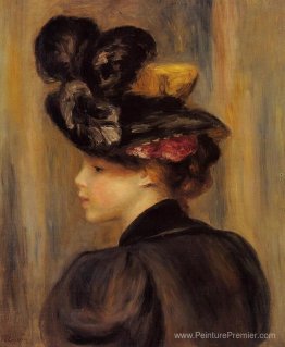 Jeune femme portant un chapeau noir Jeune femme portant un chapeau noir