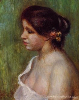 Buste d'une jeune femme à oreille fleurie Buste d'une jeune femme à oreille fleurie