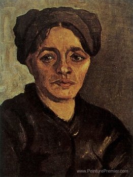 Tête d'une paysanne avec une casquette sombre Tête d'une paysanne avec une casquette sombre