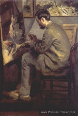 Frédéric Bazille peignant le héron (Frédéric Bazille à son cheva Frédéric Bazille peignant le héron (Frédéric Bazille à son cheva