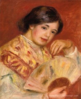 Femme avec un fan Femme avec un fan