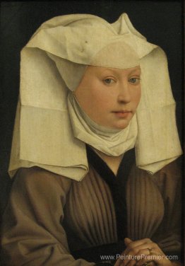 Portrait d'une jeune femme dans un chapeau épinglé Portrait d'une jeune femme dans un chapeau épinglé