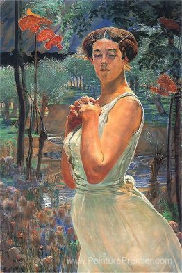 Une femme dans un bosquet Une femme dans un bosquet
