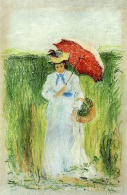 Jeune femme avec un parapluie Jeune femme avec un parapluie