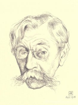 Sketch au crayon de la tête du poète belge Émile Verhaeren Sketch au crayon de la tête du poète belge Émile Verhaeren