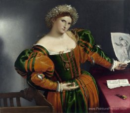 Une dame avec un dessin de Lucretia Une dame avec un dessin de Lucretia