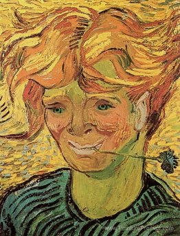 Jeune homme avec une fleur de maïs Jeune homme avec une fleur de maïs