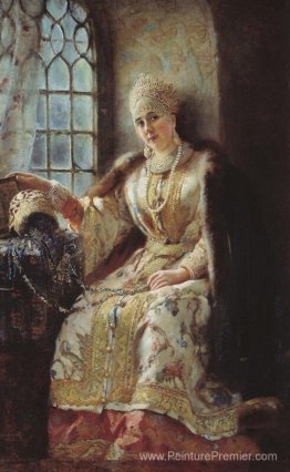 La femme de Boyar à la fenêtre La femme de Boyar à la fenêtre