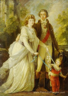 Count Nikolai Tolstoy avec sa femme Anna Ivanovna et leur fils A Count Nikolai Tolstoy avec sa femme Anna Ivanovna et leur fils A