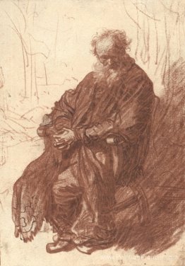 Vieil homme assis dans un fauteuil, pleine longueur Vieil homme assis dans un fauteuil, pleine longueur