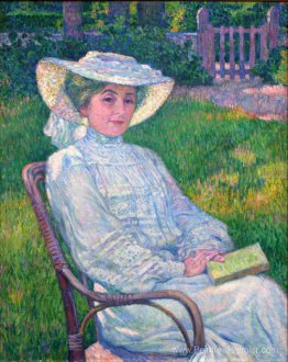 Dame en blanc, portrait de Mme Théo Van Rysselberghe Dame en blanc, portrait de Mme Théo Van Rysselberghe