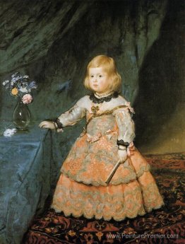 L'Infanta Margarita Teresa d'Espagne dans une robe rouge L'Infanta Margarita Teresa d'Espagne dans une robe rouge