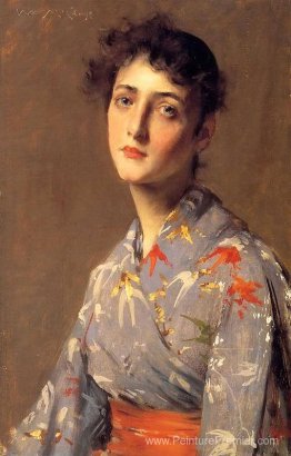Fille dans un kimono japonais Fille dans un kimono japonais