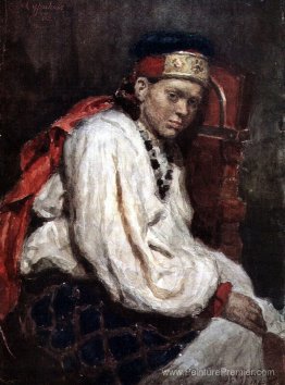 Le modèle dans l'ancien costume russe Le modèle dans l'ancien costume russe