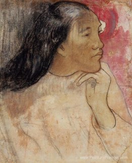 Tahitienne avec une fleur dans ses cheveux Tahitienne avec une fleur dans ses cheveux