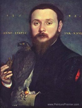 Portrait de noble avec un faucon Portrait de noble avec un faucon
