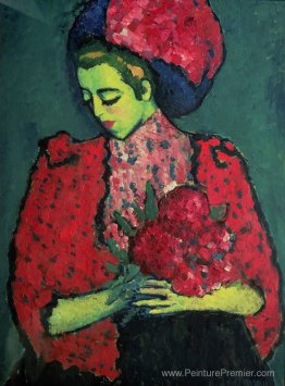 Jeune fille avec des pivoines Jeune fille avec des pivoines