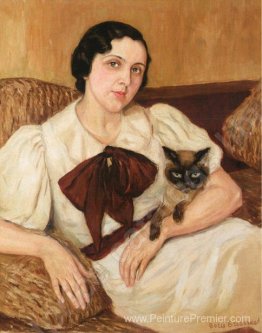 Femme avec chat Femme avec chat