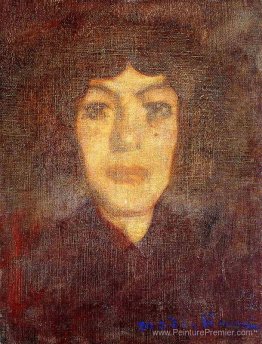 La tête de la femme avec un endroit de beauté La tête de la femme avec un endroit de beauté