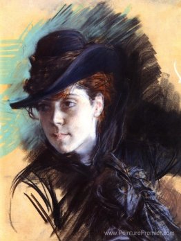 Fille dans un chapeau noir Fille dans un chapeau noir
