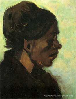 Tête d'une paysanne brabante avec une casquette noire Tête d'une paysanne brabante avec une casquette noire