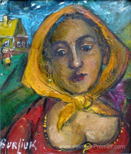 Femme avec écharpe jaune Femme avec écharpe jaune