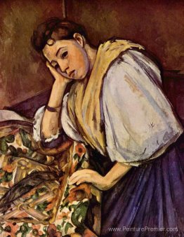 Jeune fille italienne reposant sur son coude Jeune fille italienne reposant sur son coude