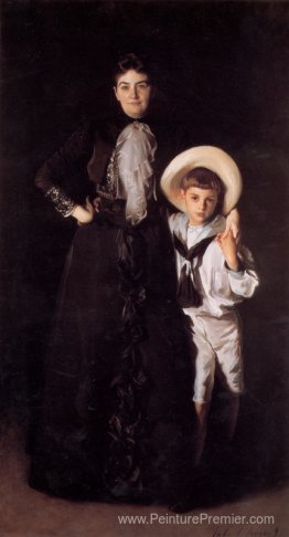 Mme Edward L. Davis et son fils Livingston Mme Edward L. Davis et son fils Livingston