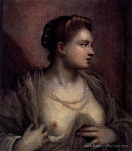 Portrait d'une femme révélant ses seins Portrait d'une femme révélant ses seins