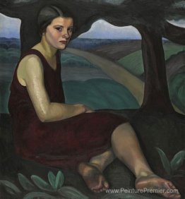 Fille sur une colline Fille sur une colline
