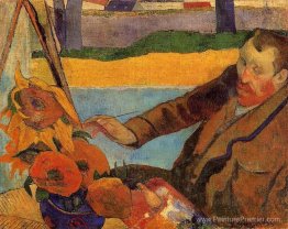Van Gogh peignant des tournesols Van Gogh peignant des tournesols
