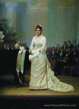 Portrait de la chanteuse Elizabeth Andreevny Lavrovsky, sur scèn Portrait de la chanteuse Elizabeth Andreevny Lavrovsky, sur scèn