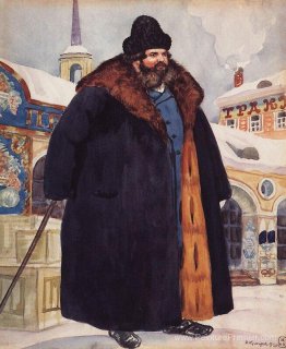 Un marchand dans un manteau de fourrure Un marchand dans un manteau de fourrure