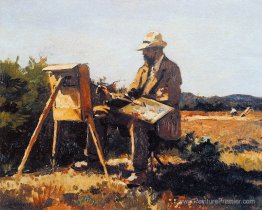 Peintre Jan Bakker au travail Peintre Jan Bakker au travail