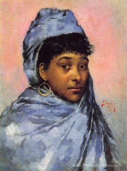 Jeune femme en bleu Jeune femme en bleu